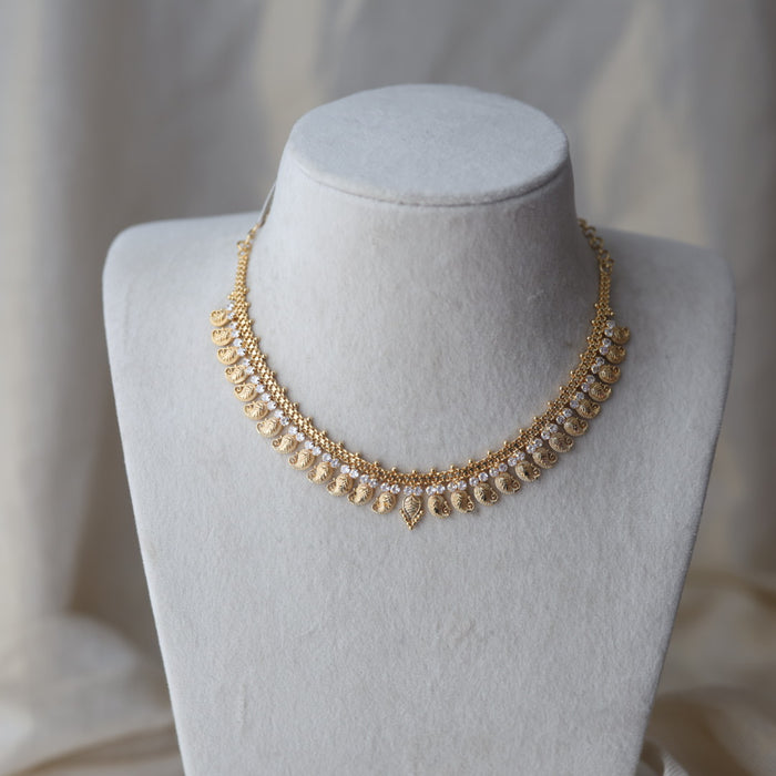Heritage gold plated short necklace H1218