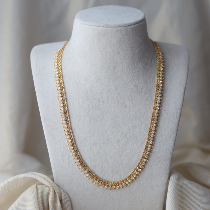 Heritage gold plated long necklace HL220