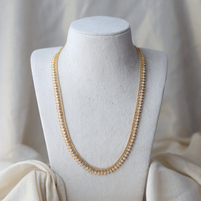 Heritage gold plated long necklace HL220