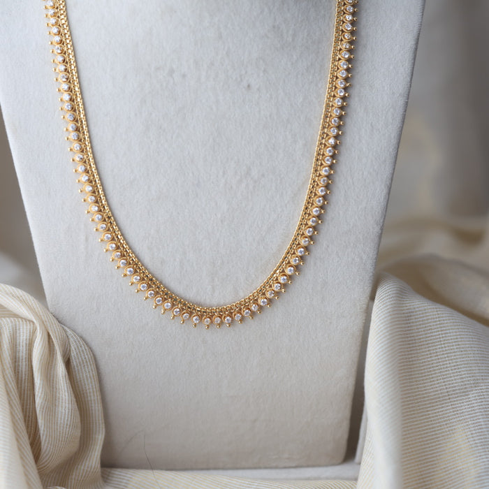 Heritage gold plated long necklace HL220