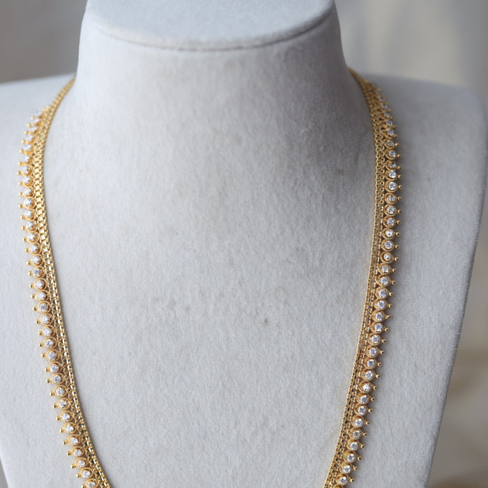 Heritage gold plated long necklace HL220