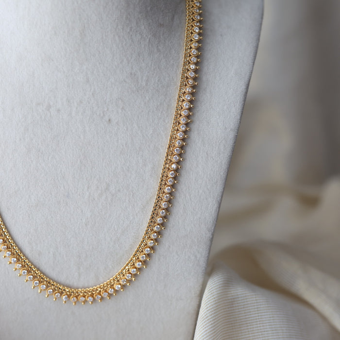 Heritage gold plated long necklace HL220