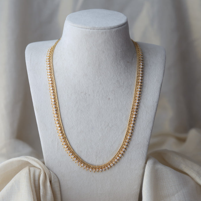 Heritage gold plated long necklace HL220