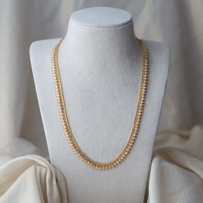 Heritage gold plated long necklace HL220