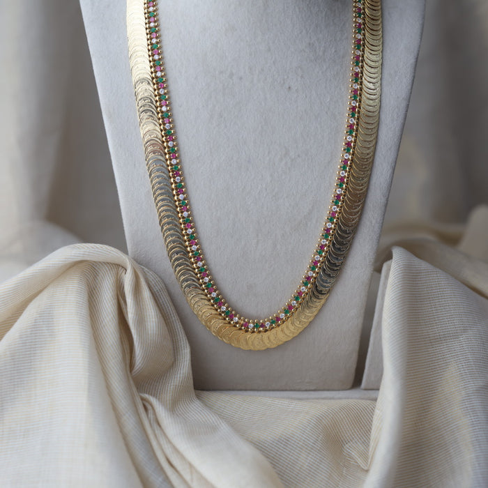 Heritage gold plated coin long necklace HL7544