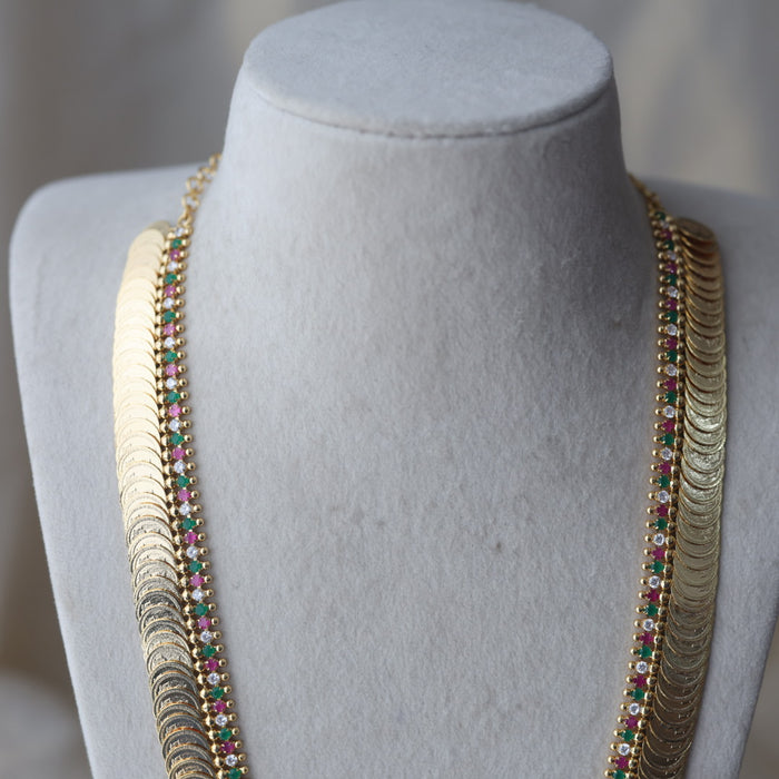 Heritage gold plated coin long necklace HL7544