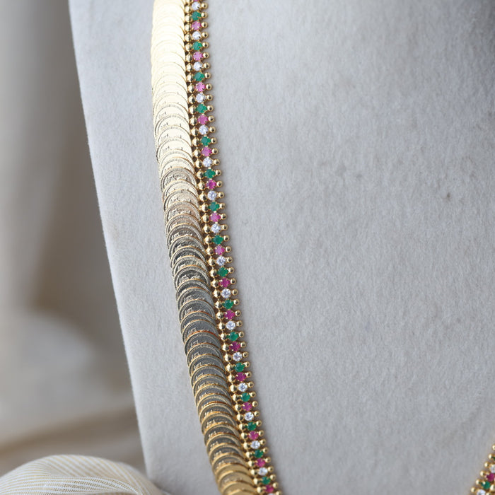 Heritage gold plated coin long necklace HL7544