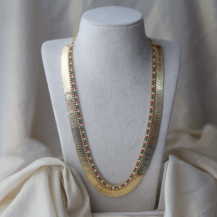 Heritage gold plated coin long necklace HL7544
