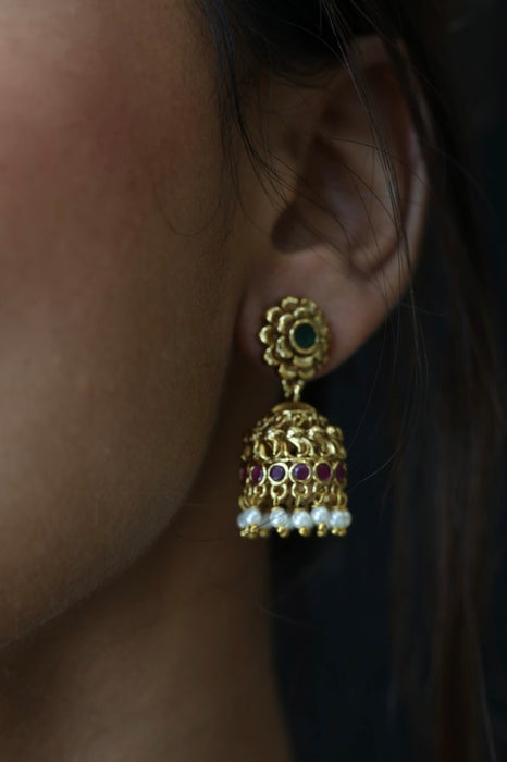 Antique short necklace with earrings SS11034
