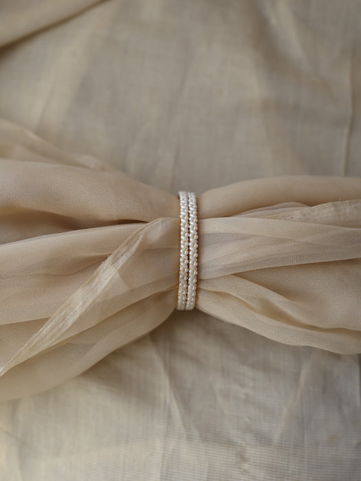 Heritage gold plated pearl bangle (1 set  of 2 bangles) HB239