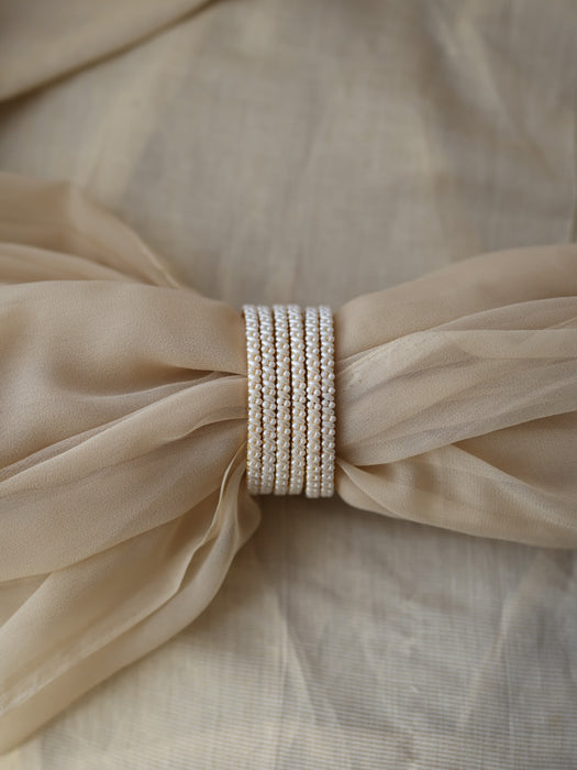 Heritage gold plated pearl bangle (1 set  of 2 bangles) HB239
