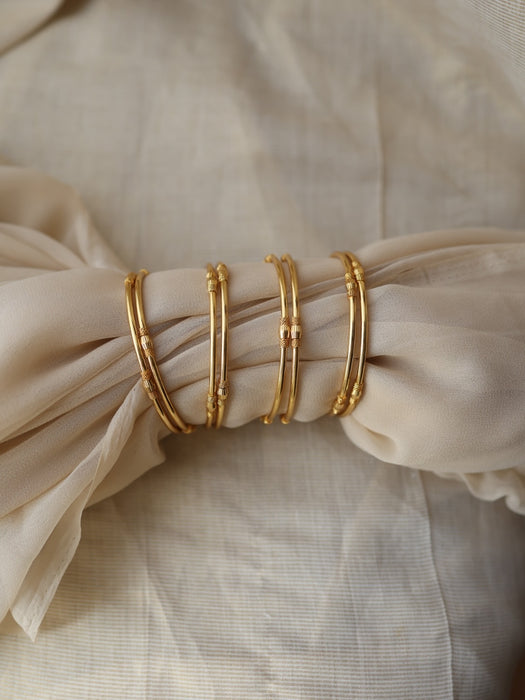 Heritage gold plated gold stone bangle (1 set  of 2 bangles) HB237