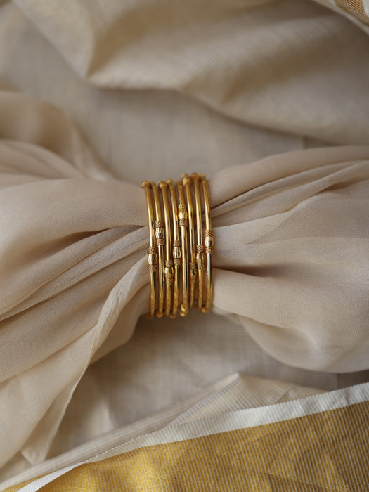 Heritage gold plated gold stone bangle (1 set  of 2 bangles) HB237