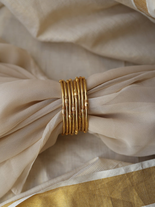 Heritage gold plated gold stone bangle (1 set  of 2 bangles) HB237