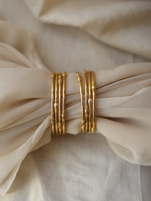 Heritage gold plated gold stone bangle (1 set  of 2 bangles) HB237
