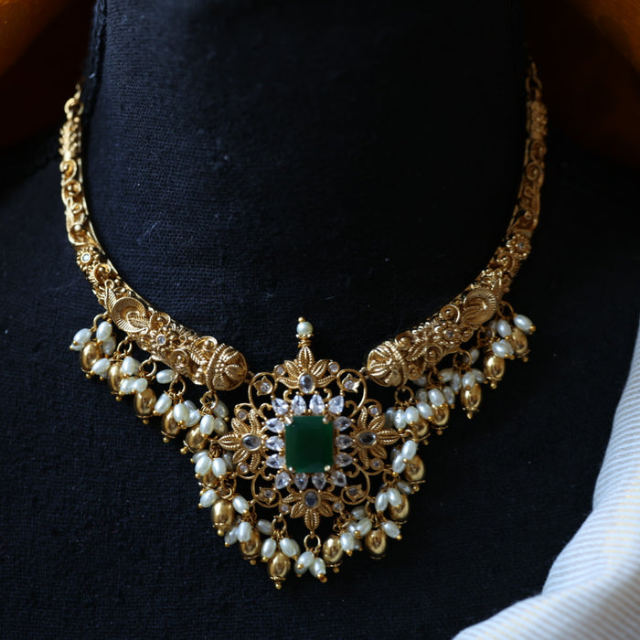 Antique choker necklace with earrings CCB1256