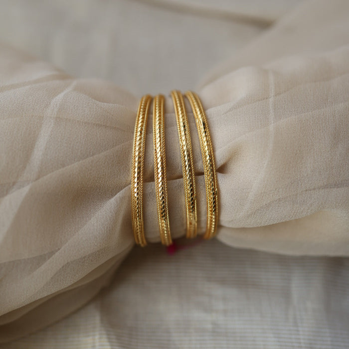 Heritage gold plated gold bangle (1 set  of 4 bangles) HB227