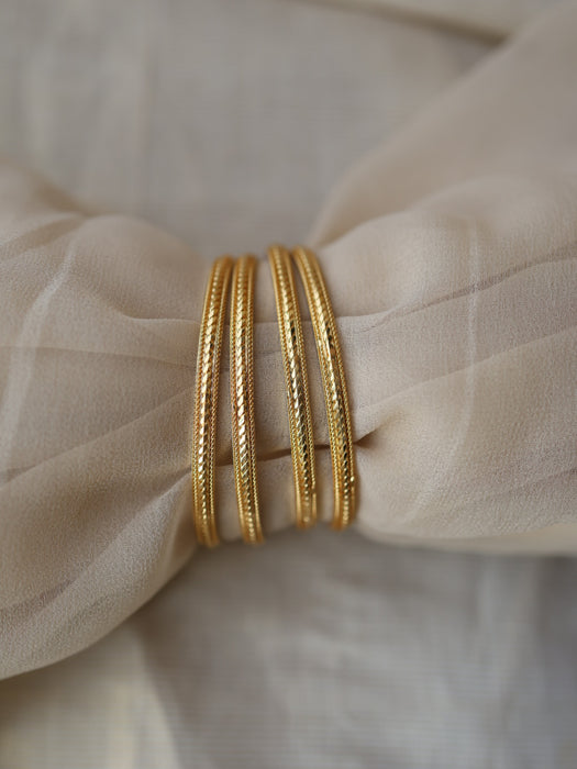 Heritage gold plated gold bangle (1 set  of 4 bangles) HB227