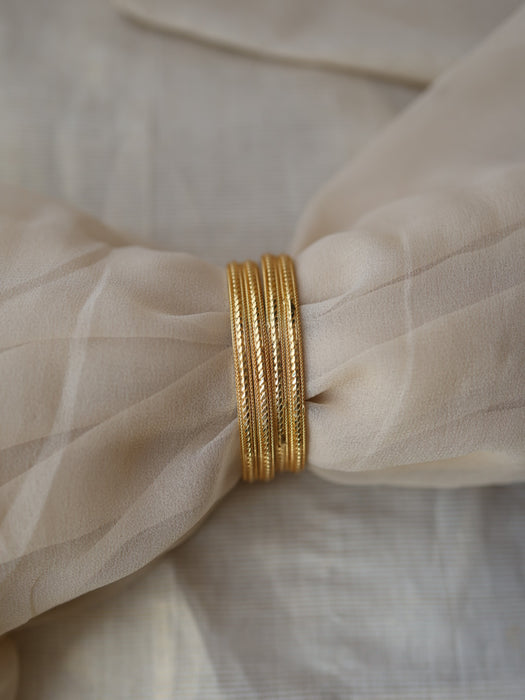 Heritage gold plated gold bangle (1 set  of 4 bangles) HB227