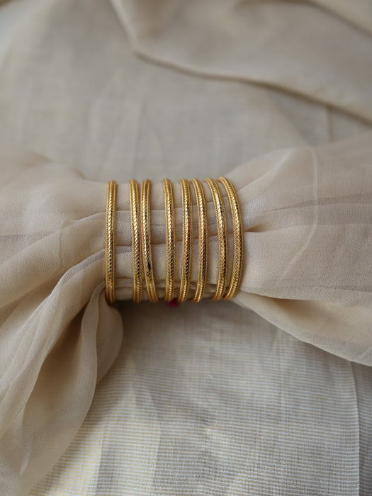Heritage gold plated gold bangle (1 set  of 4 bangles) HB227