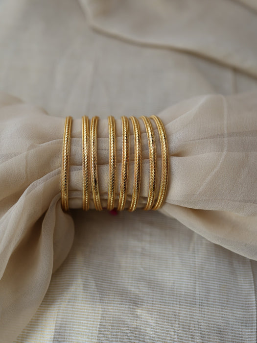 Heritage gold plated gold bangle (1 set  of 4 bangles) HB227