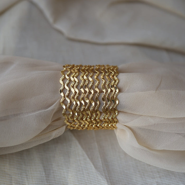 Heritage gold plated gold bangle (1 set  of 12 bangles) HB225
