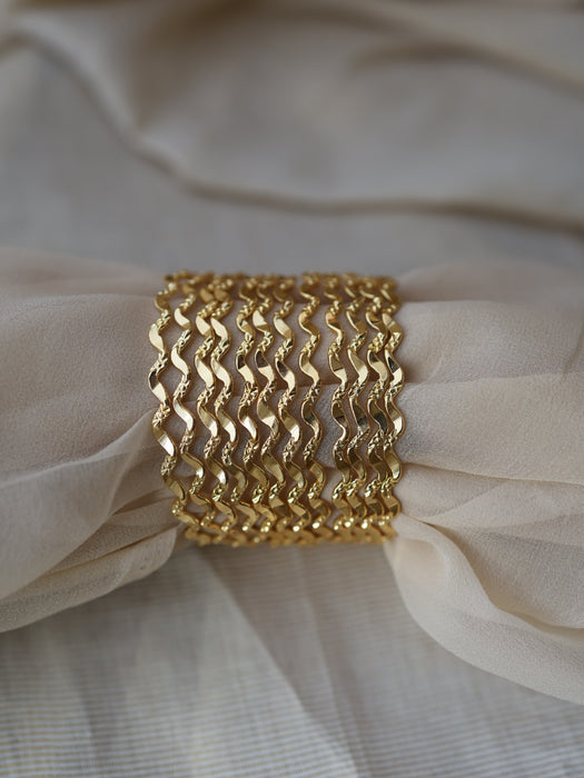 Heritage gold plated gold bangle (1 set  of 12 bangles) HB225