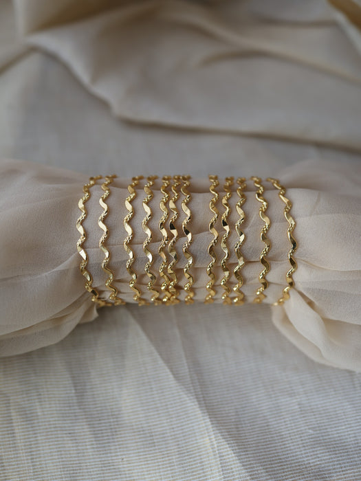 Heritage gold plated gold bangle (1 set  of 12 bangles) HB225