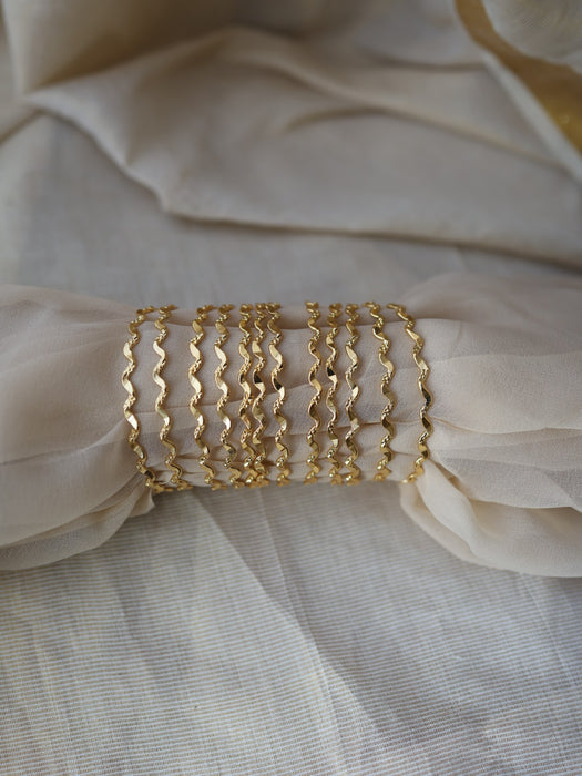 Heritage gold plated gold bangle (1 set  of 12 bangles) HB225