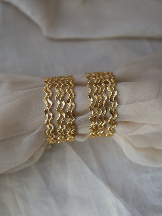 Heritage gold plated gold bangle (1 set  of 12 bangles) HB225