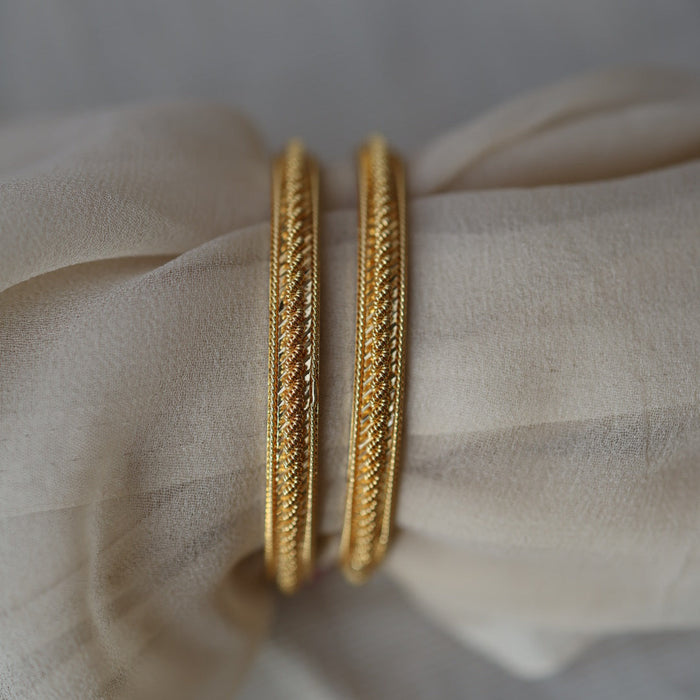 Heritage gold plated gold bangle (1 set  of 2 bangles) HB220