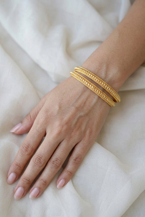 Heritage gold plated gold bangle (1 set  of 2 bangles) HB202