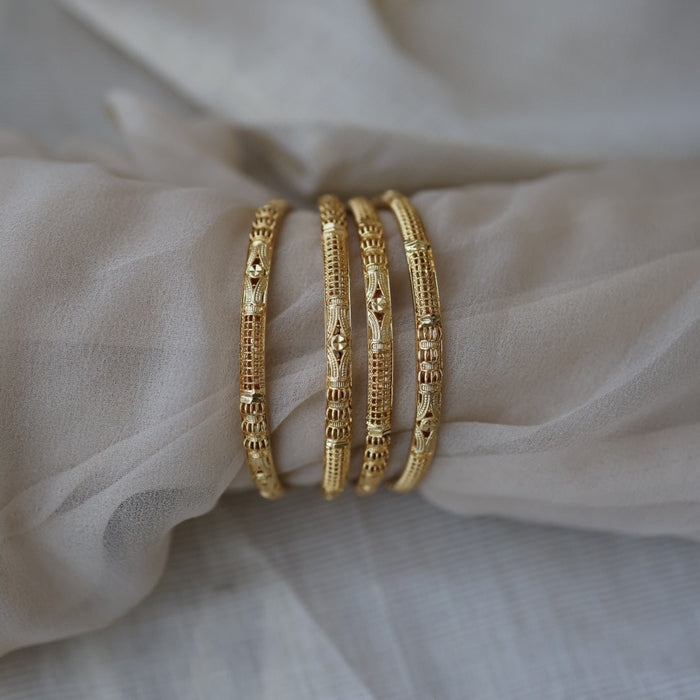 Heritage gold plated gold bangle (1 set  of 4 bangles) HB203