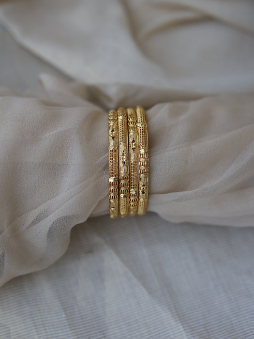 Heritage gold plated gold bangle (1 set  of 4 bangles) HB203