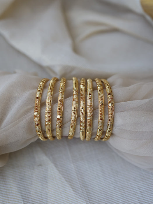 Heritage gold plated gold bangle (1 set  of 4 bangles) HB203