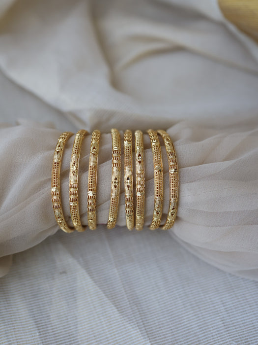 Heritage gold plated gold bangle (1 set  of 4 bangles) HB203