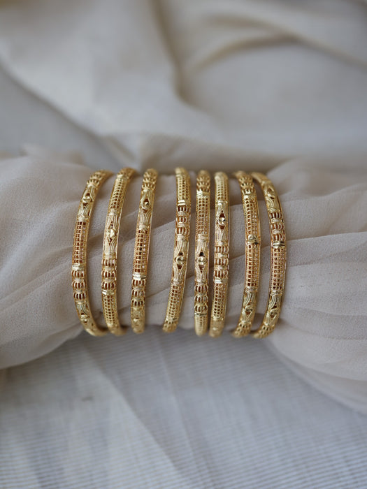 Heritage gold plated gold bangle (1 set  of 4 bangles) HB203