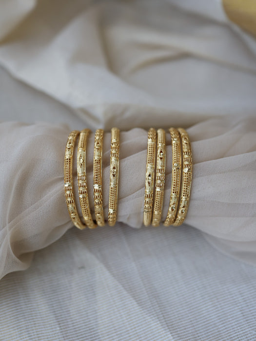 Heritage gold plated gold bangle (1 set  of 4 bangles) HB203