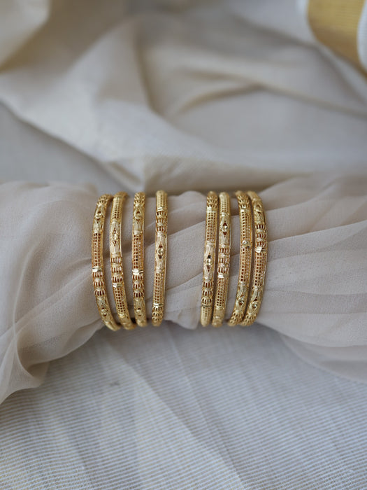Heritage gold plated gold bangle (1 set  of 4 bangles) HB203