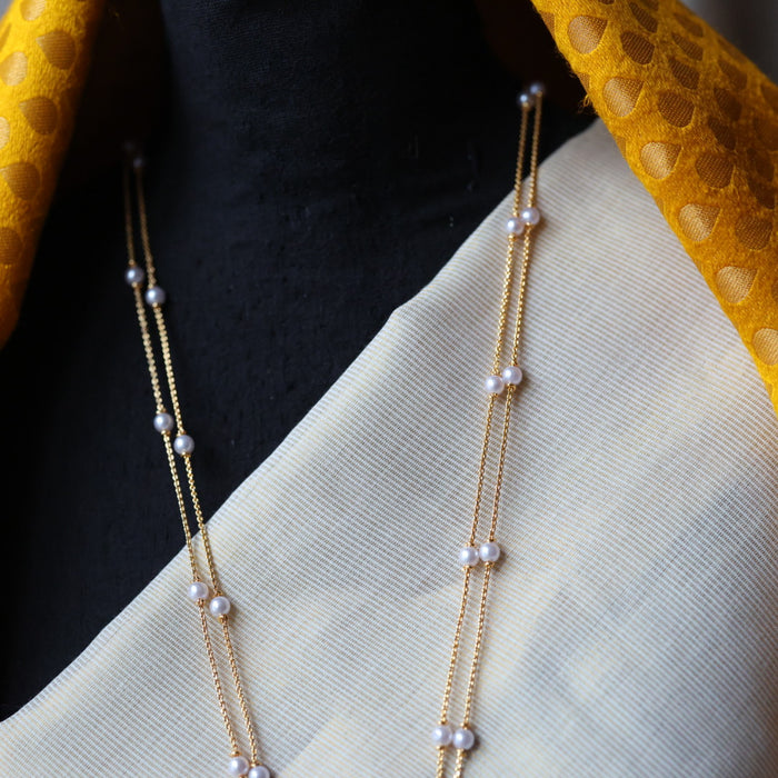 Heritage gold plated padakam long necklace HP5436