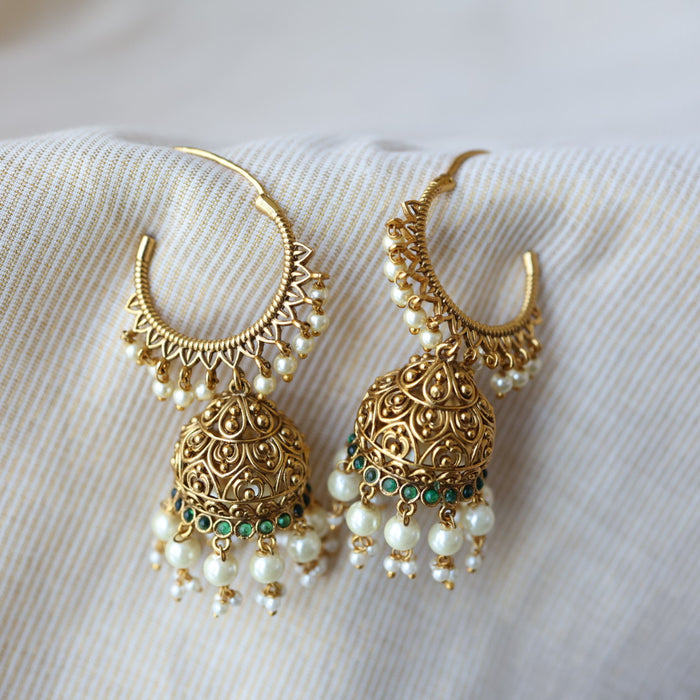 Antique gold jumka earrings  AJ4714