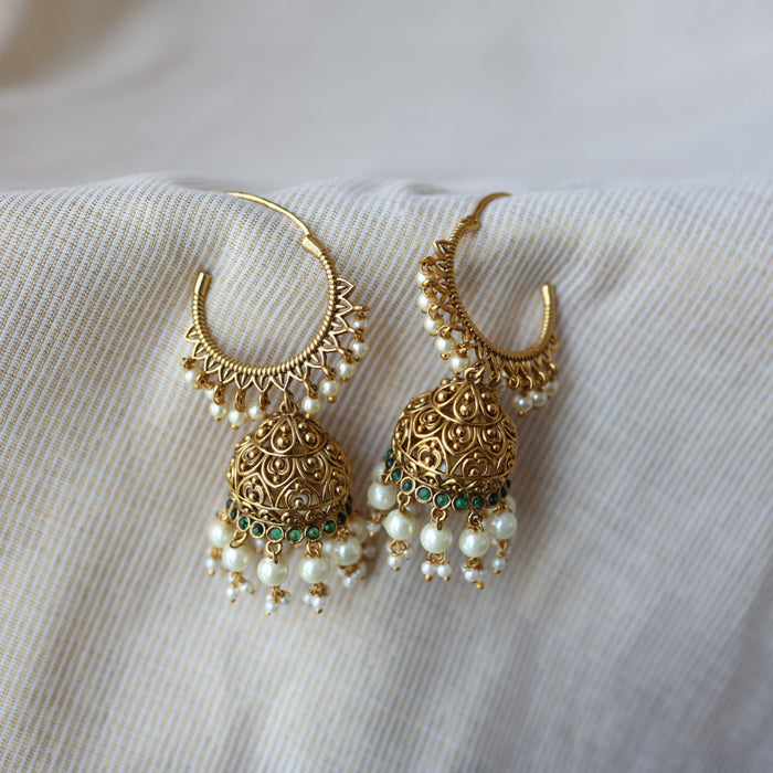 Antique gold jumka earrings  AJ4714