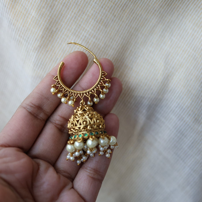 Antique gold jumka earrings  AJ4714
