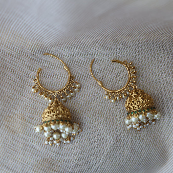 Antique gold jumka earrings  AJ4714