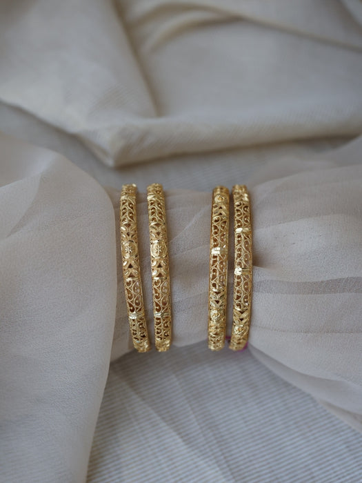 Heritage gold plated gold bangle (1 set of 2 bangles) HB207