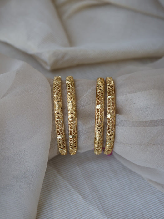 Heritage gold plated gold bangle (1 set of 2 bangles) HB207