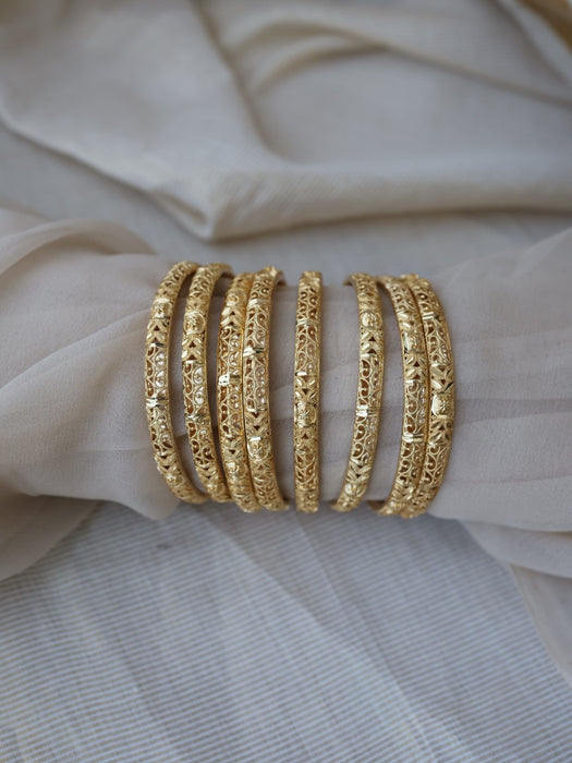 Heritage gold plated gold bangle (1 set of 2 bangles) HB207