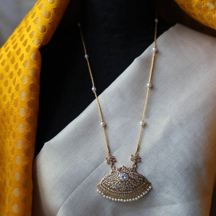 Heritage gold plated padakam long necklace HP5442