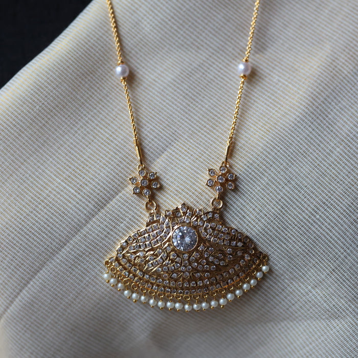 Heritage gold plated padakam long necklace HP5442