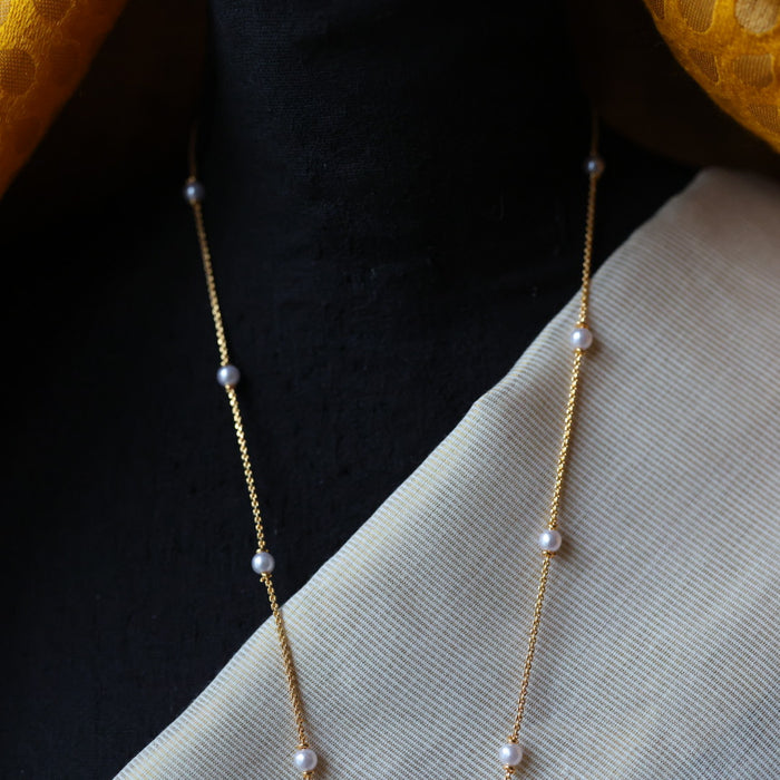 Heritage gold plated padakam long necklace HP5442